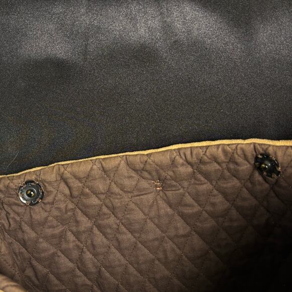 Tan & Brown Button Tote Bag - Picture 5 of 6